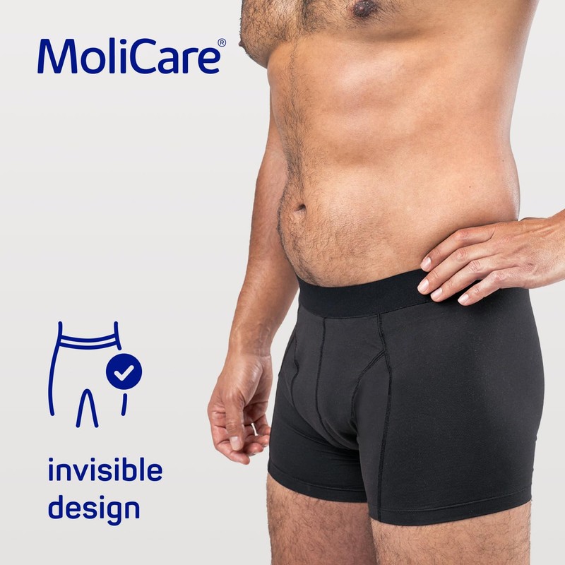 MoliCare Men - Invisible Absorbent Washable Incontinence Pants with X-Change