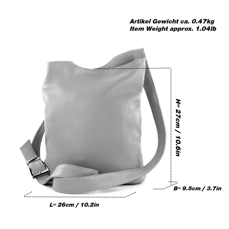 modamoda de T221 Women's Leather Shoulder Bag Medium Handmade in