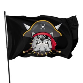 Bulldog Pirate Flag 3x5 Ft Outdoor Indoor With Grommet Dog Garden Yard Banner Decorative Sign