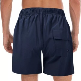 Retolit Traje De Baño Hombre Short Para Playa Natación Con Bolsillos