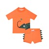 Cadocado Boys Rashguard 2Pieces Little Kids Swimwear Short Sleeve Bathing