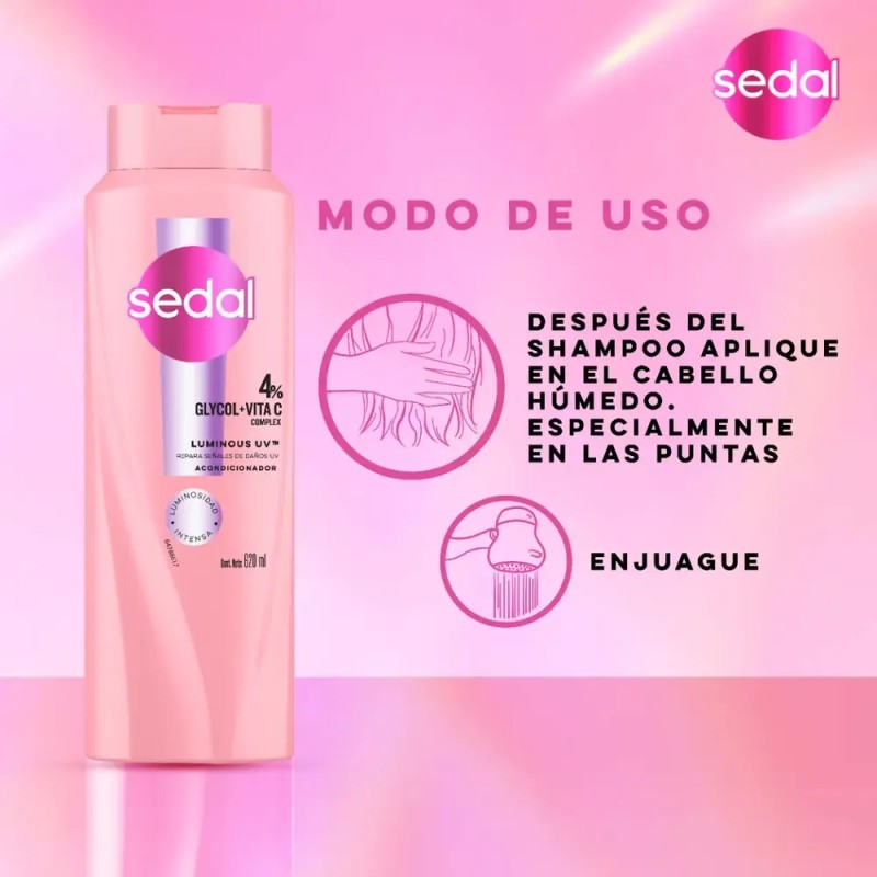 Acondicionador Sedal Luminous UV 620 ml