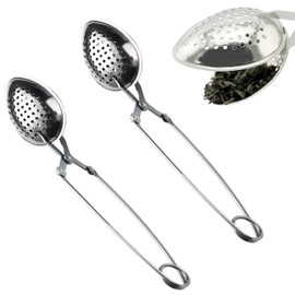 Brewing Spoon, Set of 2 Tea Strainer Spoons, Stainless Steel, Brewing Spoon, Generic Filter Spoon, Tea Folding Strainer, Tea Infuser for Cup, Tea Strainer for Loose Leaf Tea Folding Strainer