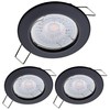 Oktaplex Lighting Set of 3 LED Recessed Spotlights Sedan with