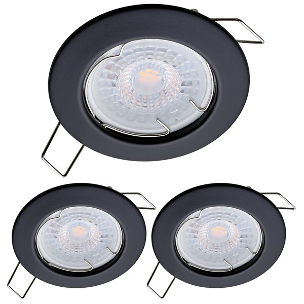 Oktaplex Lighting Set of 3 LED Recessed Spotlights Sedan with