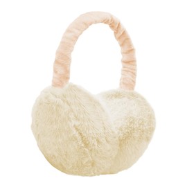 UQTUKO Ear Warmers, Foldable Winter Earmuffs, Adjustable Plush Earmuffs, Warm Cold Protection, Cold Earmuffs for Winter, Riding for Women, Men and Children, White