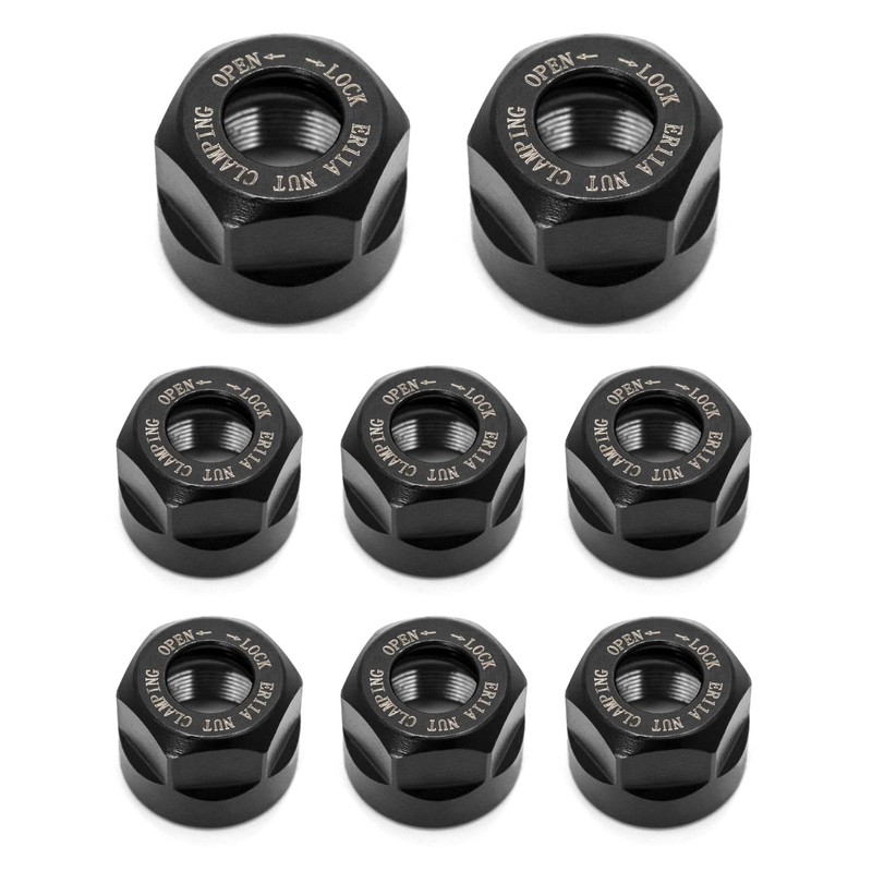 QWORK ER11 A Collet Clamping Nuts for CNC Milling Chuck