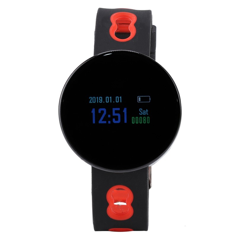 Smart Bracelet Wristband Waterproof Fitness Sleep Heart Rate Recorder (Black