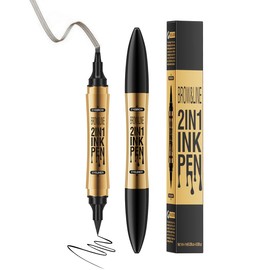 2 in 1 Eyebrow Microblading Pen, 2024 New 3D Microblading Eyebrow Pen Tattoo Pencil 4 Fork Tip, Waterproof Magic Microblading Eyebrow Pencil for Natural Makeup Last All Day - 9703#Grey