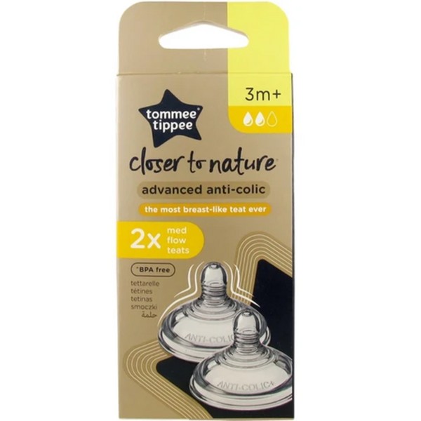Tommee Tippee Closer To Nature Silicone Baby Bottle Teats Advanced