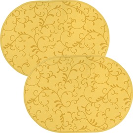 Erwin Müller Placemats Food Set of 2 Washable Curry Oval Size: 35 x 50 cm