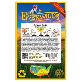 Everwilde Farms - 50 Biennial Gaura Native Wildflower Seeds - Gold Vault Seed Packet