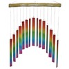 My Family House Glass Wind Chime - Curved Rectangle in