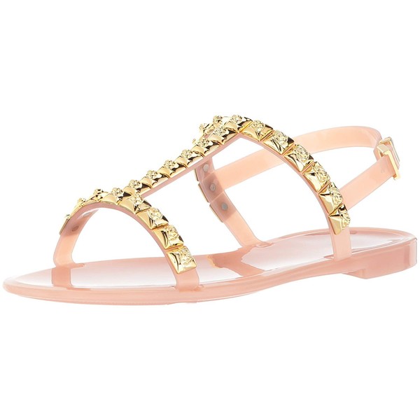 Stuart Weitzman Women's JELROSE Flat Sandal, Ballet Jelly, 5 Medium