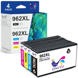 ONLYU 4PK 962XL Ink Cartridges for HP Officejet Pro 9010 9015 9018 9020 9025 Printers