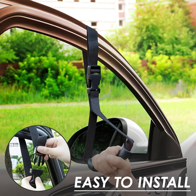 Kasoud Portable Detachable Nylon Grip Handle, Adjustable Standing Aid, Safety