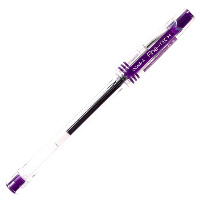 DONG-A Fine-Tech Gel Ink Rollerball Pen, 0.3mm, Dozen Box, Violet