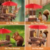 Squirrel Feeder Picnic Table with Umbrella, Wooden Squirrel Feeders for