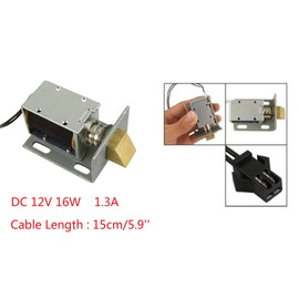 YXQ DC 12V 16W Solenoid Electric Door Lock Open Frame Type Cabinet with Mount Board 1.3Amp