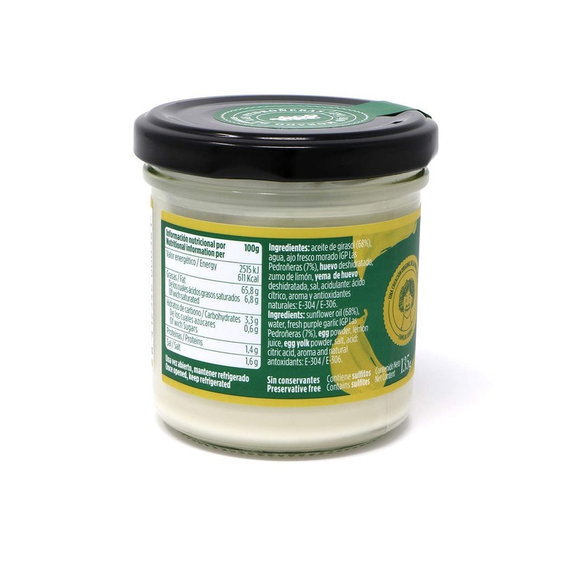 Allioli Garlic Salsa from the region of La Mancha Central