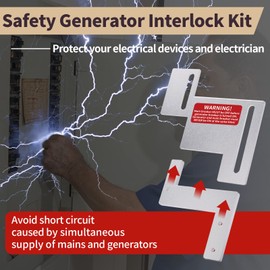 Generator Interlock Kit Compatible with Cutler Hammer Challenger CH/BR Series 150 or 200 amp Panel, 1-1/4 to 1-1/2 inch Space on Main & Branch Breaker