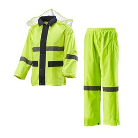 TK-RAINWEAR R6920 premium rainwear (waterproof/light weight/windbreak) Reflective belt, Men Women Adults rain jacket (3X-Large)