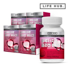 LifeHub (현대Hmall)라이프허브 글루타치온 콜라겐 비타C정 4통(240정) 8개월분 (Hyundai Hmall) Life Hub Glutathione Collagen Vitamin C Tablets 4 Bottles (240 Tablets) 8-Month Supply