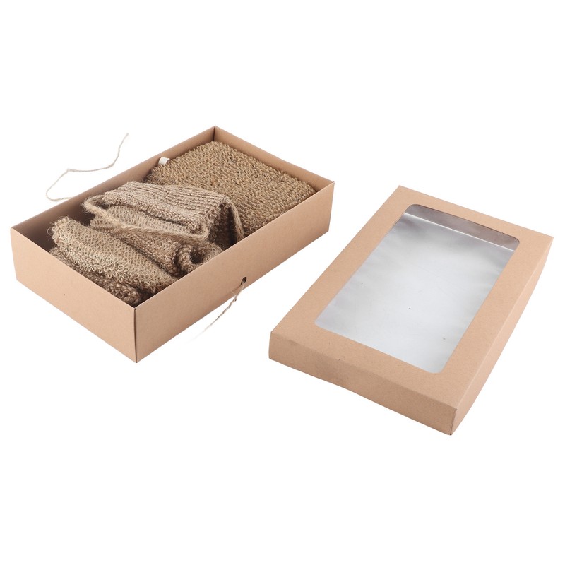 Exfoliating Jute Back Scrubber Concave Convex Surface Gift Package Jute