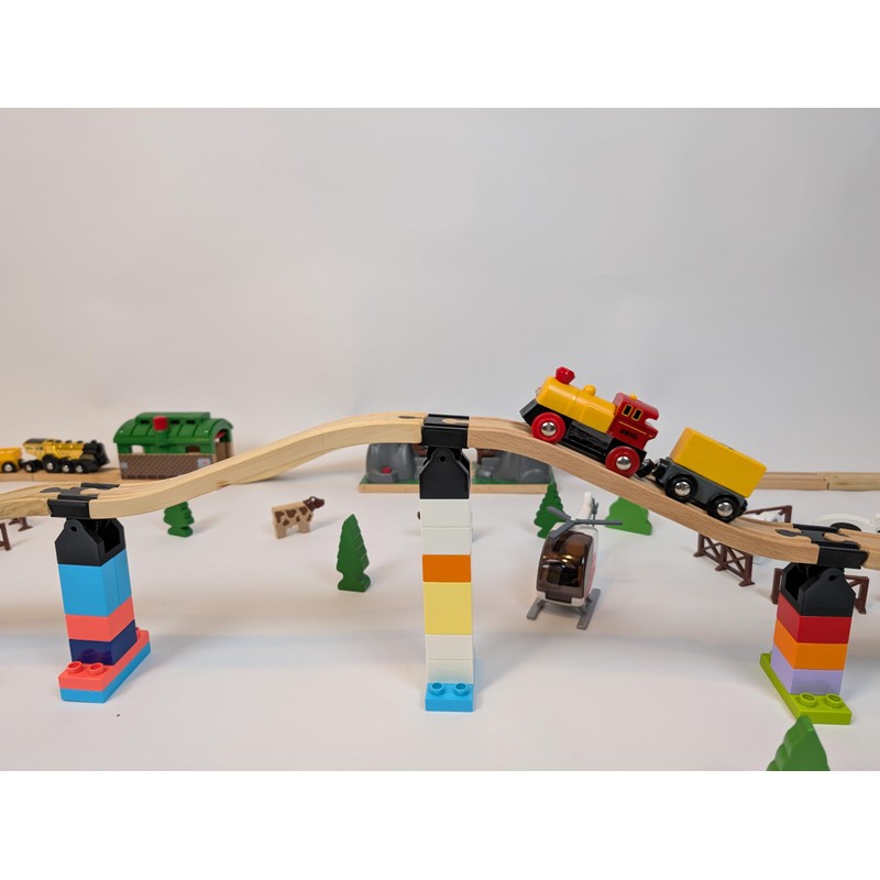 10 x Adjustable Brio Duplo Adapters for Variable Heights and