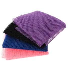 PACKOVE 4pcs African Exfoliating Net Long Body Scrubber for Cleansing Skin Elastic Mesh Bath Brush for Hard Reach Areas and Relaxing Muscles