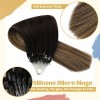 sunny hair Extensiones Cabello Real 50gr 14in Negro Mezcla Marrón