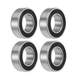 sourcing map 173110-2RS Deep Groove Ball Bearings 17mm x 31mm x 10mm Double Sealed Chrome Steel P0(ABEC1) 4pcs