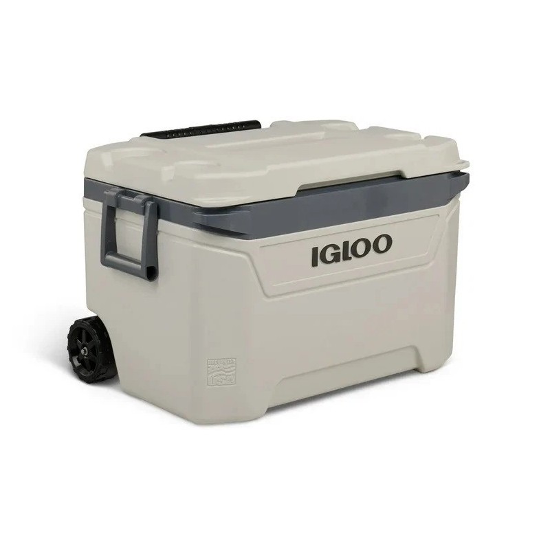 Igloo Bone White and Gray 60-Quart Sunset Roller Cooler -