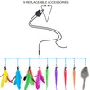 Interactive Cat Toys Set Teaser Feather Wand, Hanging Door Toy