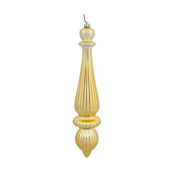 Vickerman Plastic Finial Drop UV Resistant with Drilled Neck, Cap