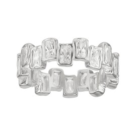 Silpada 'the Little Things' Cubic Zirconia Ring in Sterling Silver, 6, Sterling Silver, Cubic Zirconia