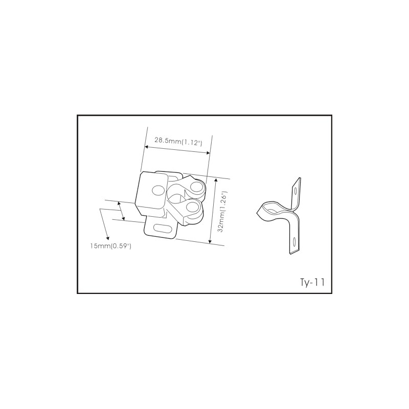 QCAA Roller Catch, 1-1/4", Steel, Matte Black, 4 Pack, Made