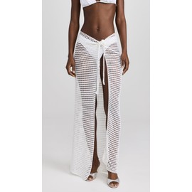 Bananhot Women's Midi Net Sarong, White, One Size