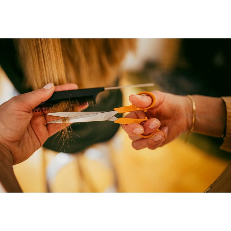 Fiskars Classic Hair Scissors, with Finger Rest, Right- and Left-Handed,
