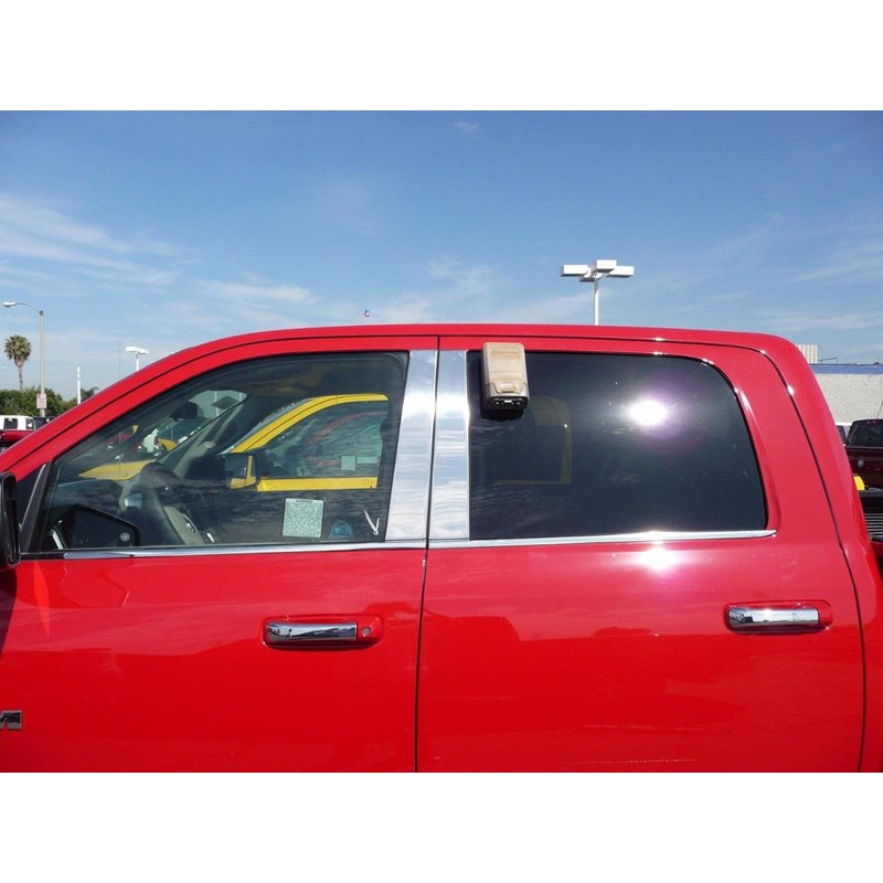 Sizver Chrome Stainless Steel Pillar Posts Accent Covers For 2009-2016