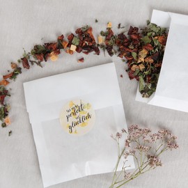 Lot de 100 petites Sacs Papier Blanc, 9,5 x 14,8 cm, pour pochettes cadeaux, calendrier de l'avent, cadeaux, etc.