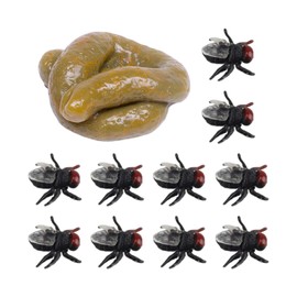 1 Piece Of Simulated Poop, 10 Pieces Of Simulated Flies, Prank Poop, Trick Poop Toys, Realistic Poop, Prank Poop Props For Children