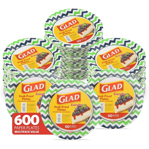 Glad Round Disposable Paper Plates