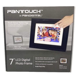 Pandigital 7lcd Digital Photo Frame Pantouch Edge Sensor Tech.