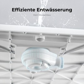 Heilmetz® Shower Tray Siphon 90 mm, Outlet Diameter 40/50 mm, Drain Fitting with Siphon for Shower Cubicles, Shower Drain with Odour Trap + Hair Strainer