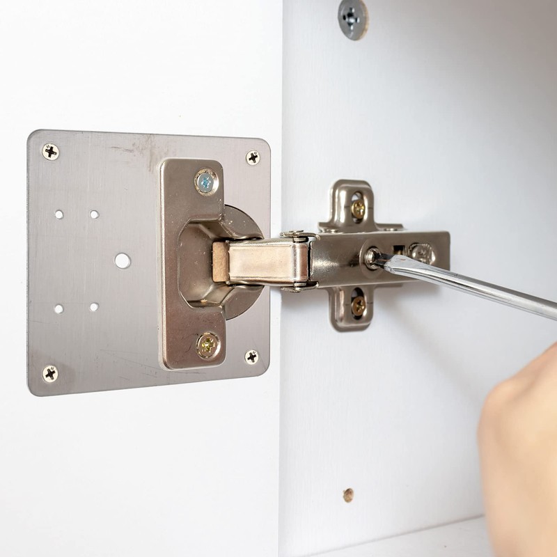 6 Pcs Hinge Repair Plate, Stainless Steel Hinges Repair Plates,
