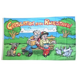 Flaggenfritze® Flag of Congratulations on Retirement 90 x 150 cm