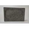 Volcanic stone cooking tile, surface groove, 8 "x 12", lava