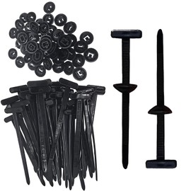 100PCS Nylon Universal Cable Tie Buckle, Heavy Duty Self-Locking Nylon Zip Ties Holder, Multipurpose Plastic Cable Ties Tool, New Multifunctional Cable Tie Buckle for Car Daily Repair