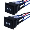 2Pcs ON-Off-ON Polarity Reversing Rocker Switch，DPDT 6 pins 3 Position